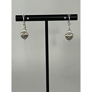 Nadine Leo Mississippi River Pearl Co Sterling Silver Pearl Earrings